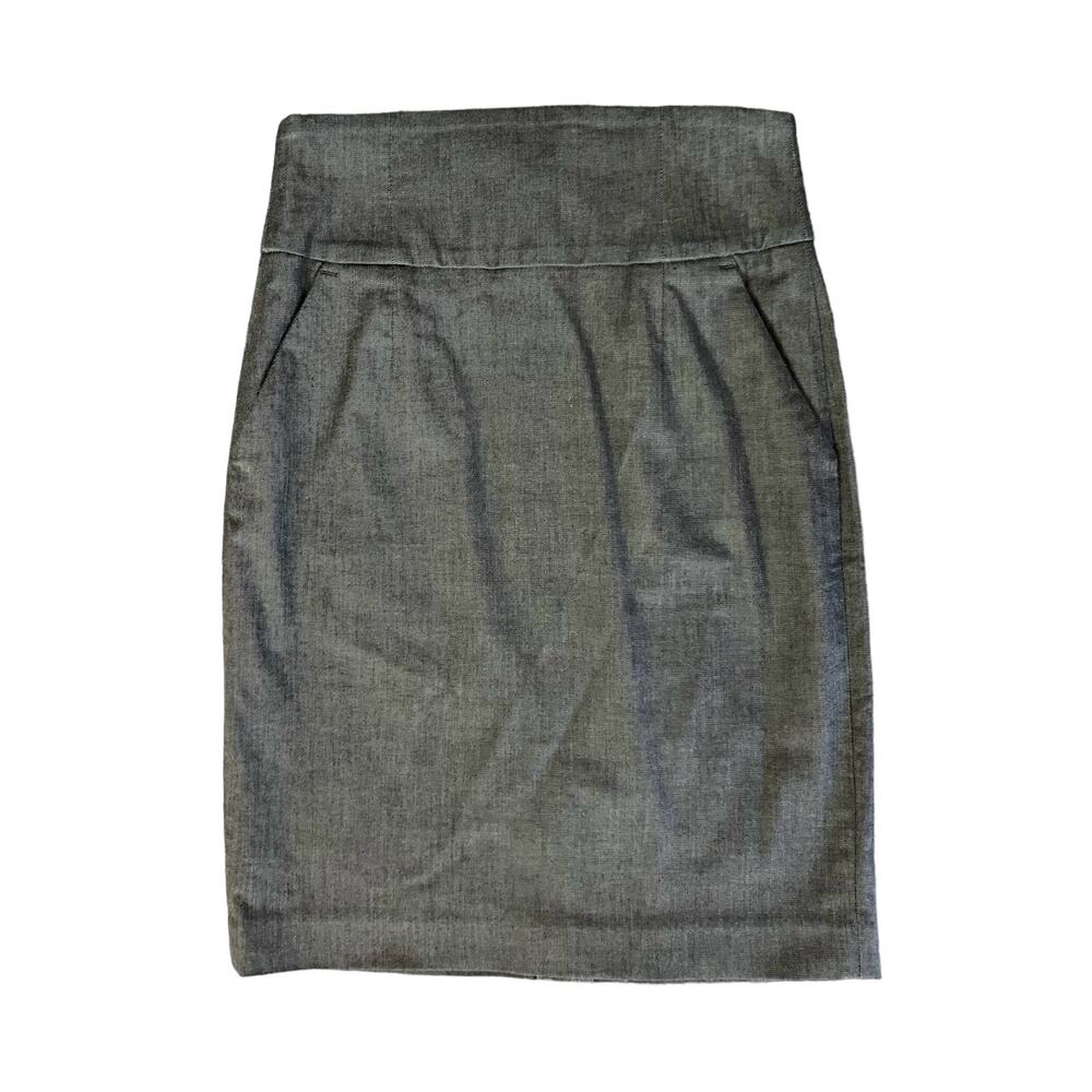 Banana Republic Women's Gray Stretch Pencil Skirt w/ Pockets | Size 0